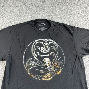 NEW Cobra Kai T Shirt Mens Large Black Graphic Tee Karate‎ Kid Casual Outdoor